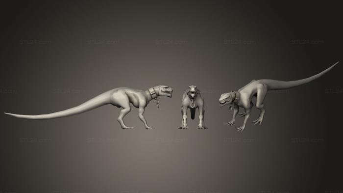 Статуэтки животных (Хранитель, STKJ_1735) 3D модель для ЧПУ станка